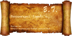 Bessenyei Tamás névjegykártya